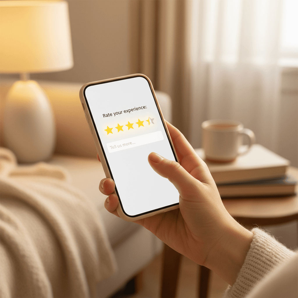 Leave a service review and rating on Cleanconnect