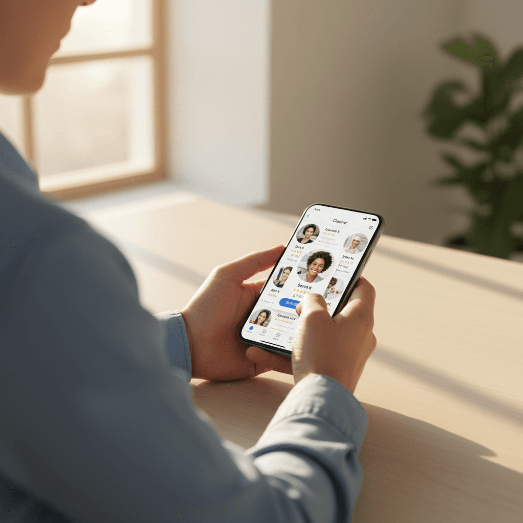 Browse vetted cleaners on Cleanconnect app